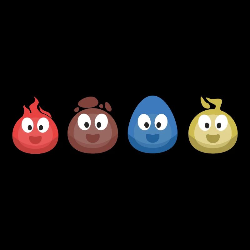 4 Elements (Fire, Earth, Water, Air) (Bubble)