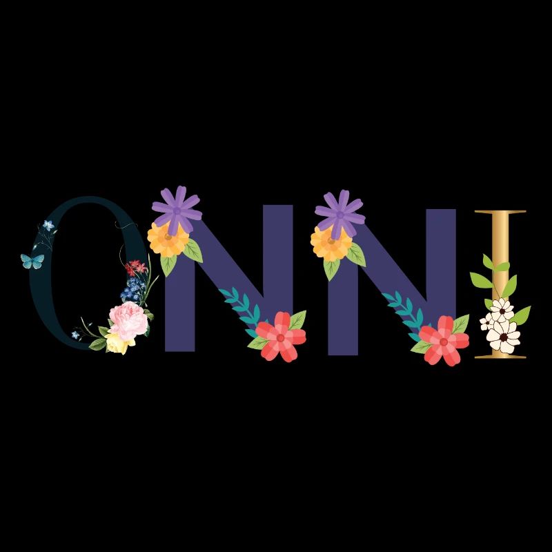 Nom ONNI décoré de fleurs