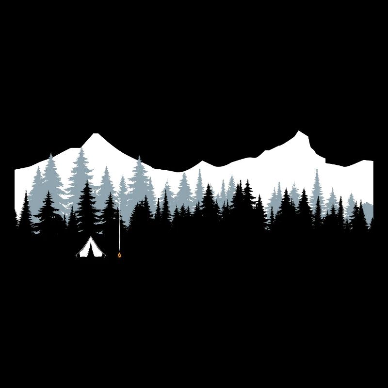 Serene Mountain Forest Scene