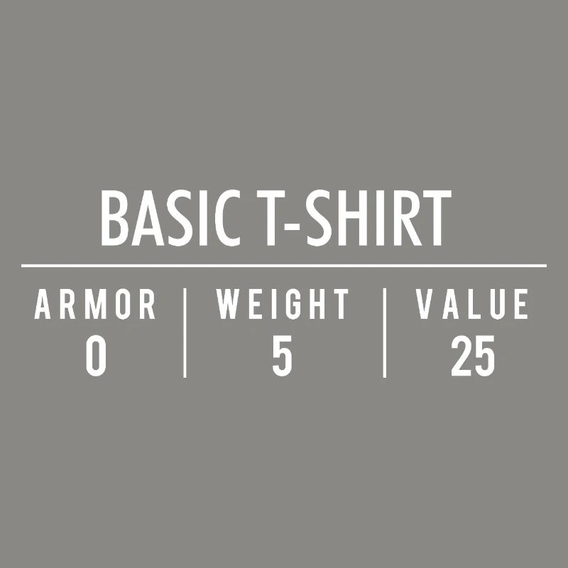 Basic T-Shirt Armor 0 Weight Value 25 RPG Gaming 