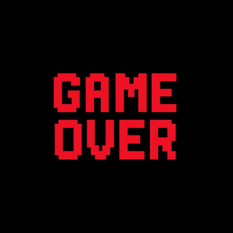 Retro Pixel Game Over Graphic