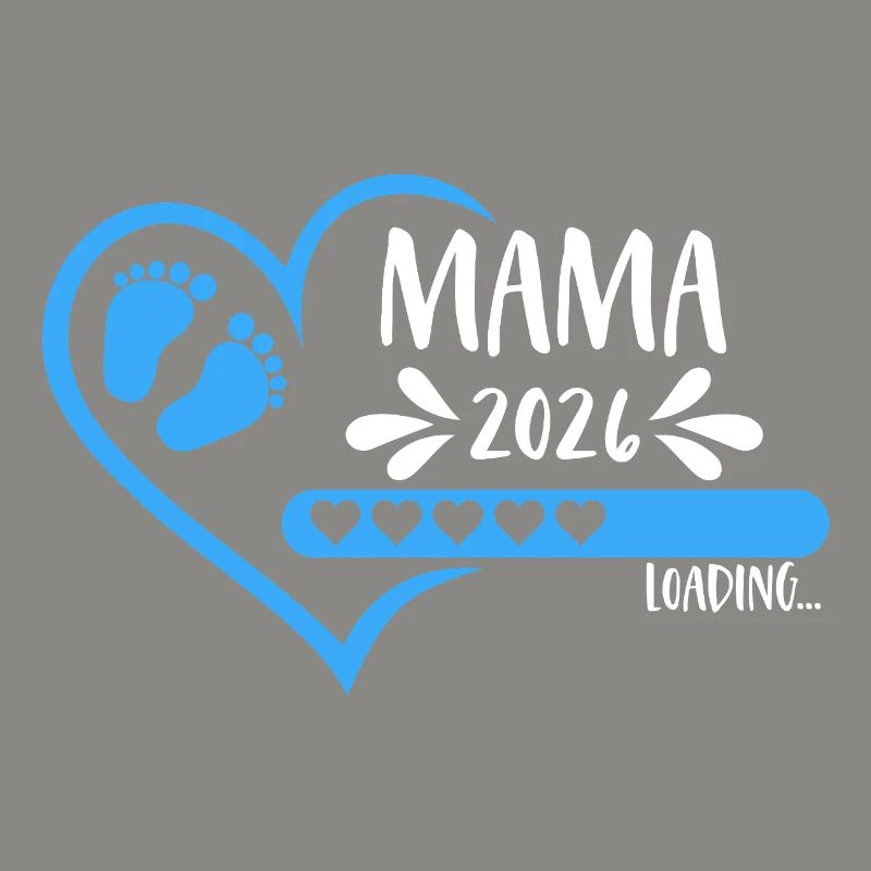 Mama 2026 loading Herz Version Junge blau