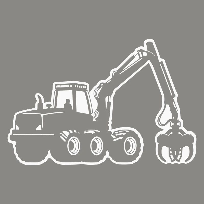 Silhouette de moissonneuse