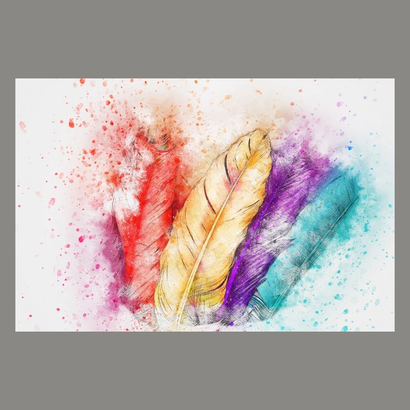 Bunte Federenkunst