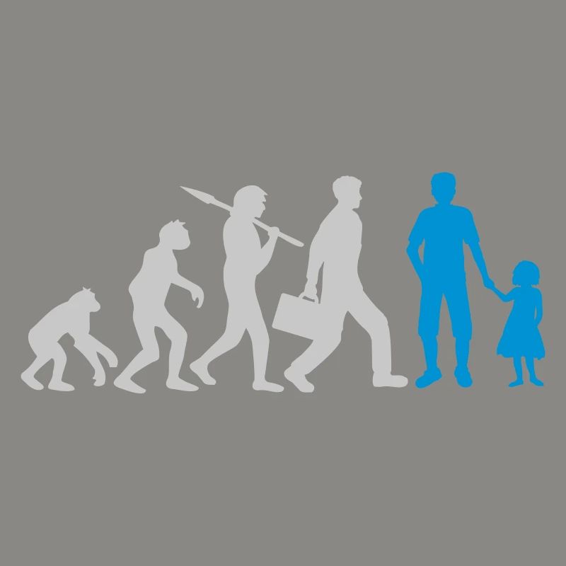 Evolution Papa Tochter Kind
