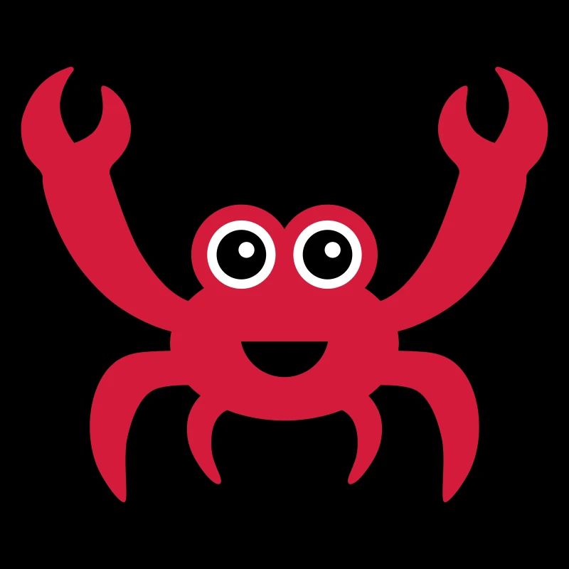 Fröhliche Krabbe mit Kulleraugen