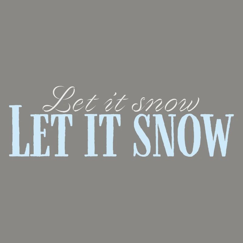 Let It Snow Script Bleu Glacé