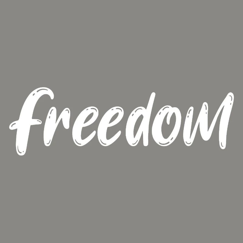 Freedom Brush Script Monochrome Statement