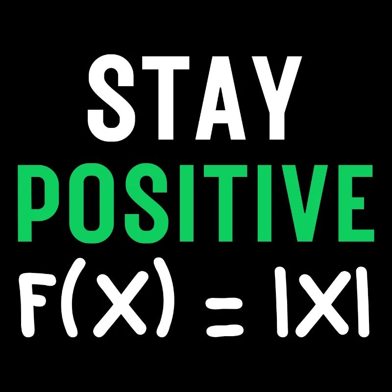 Stay Positive, Funny Absolute Math Function Maths