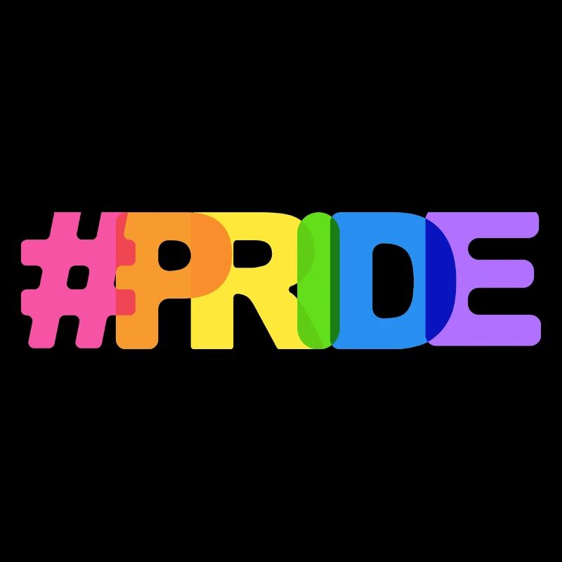 Pride Hashtag Regenbogenstil