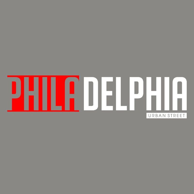 Conception colorée basée sur du texte de Philly et Delta