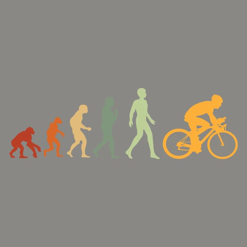 Evolution Cyclist Gift for Cyclist Bicycle MTB
