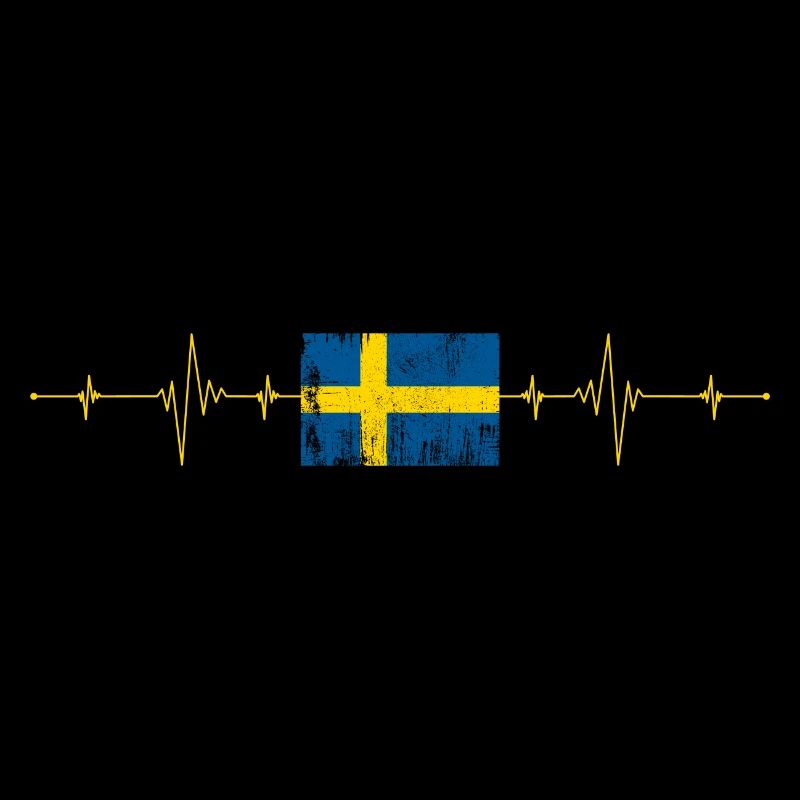 Drapeau de la Suède Heartbeat