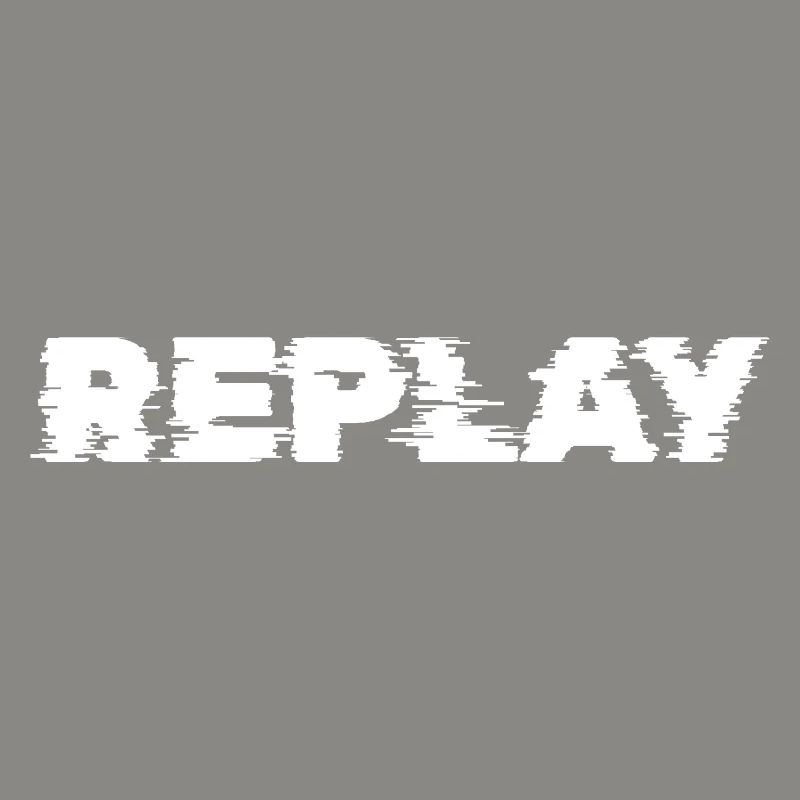Replay Glitch Typography Tee