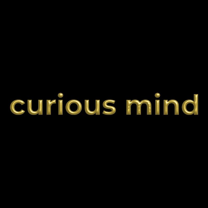Curious Mind Gold 3D Font Positive Mindset