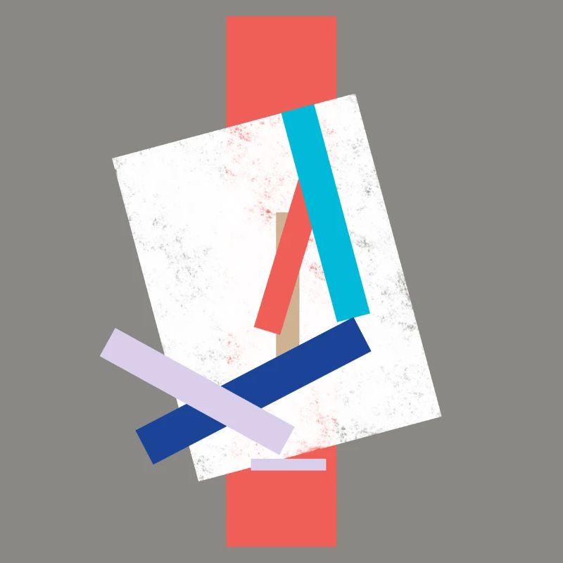Abstract geometry accent for art student
