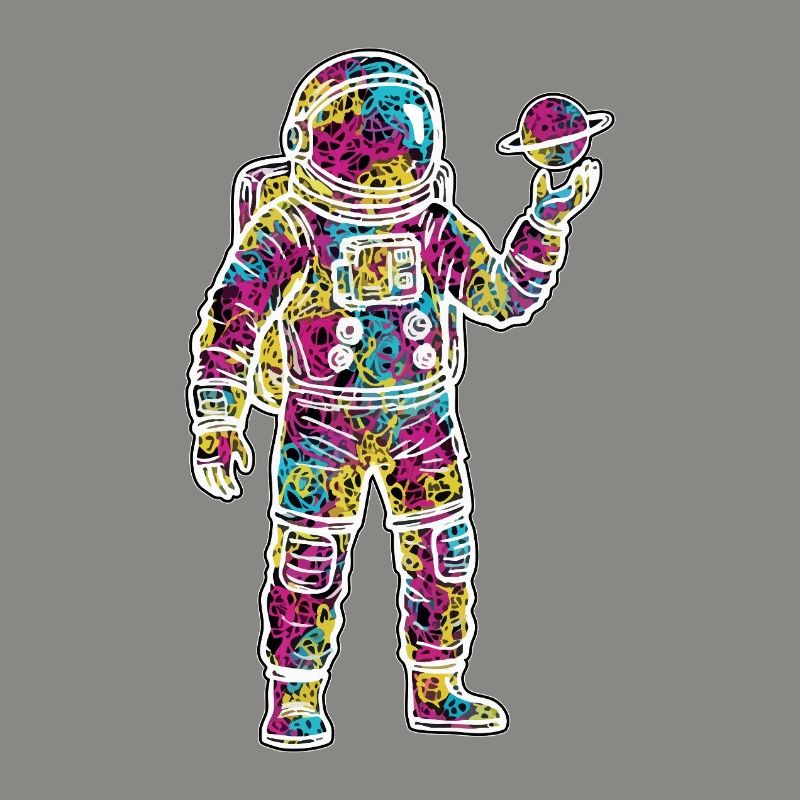 Space Astronaut Scribble Planet Scribbles