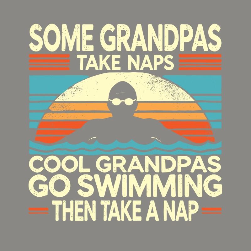 Manche Opas machen ein Nickerchen Coole Opas gehen Schwimmen