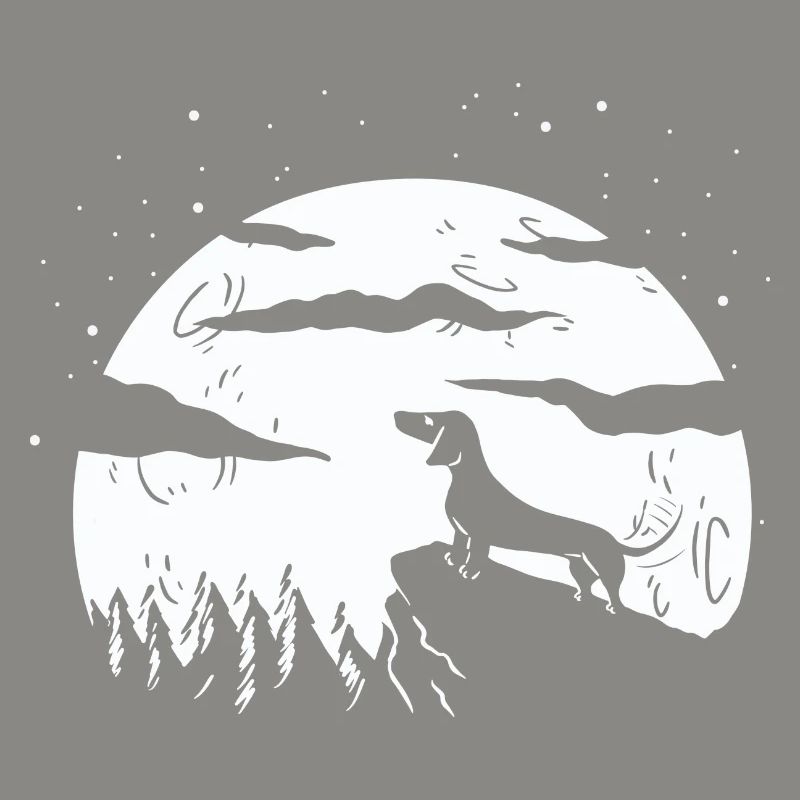 Dachshund Full Moon