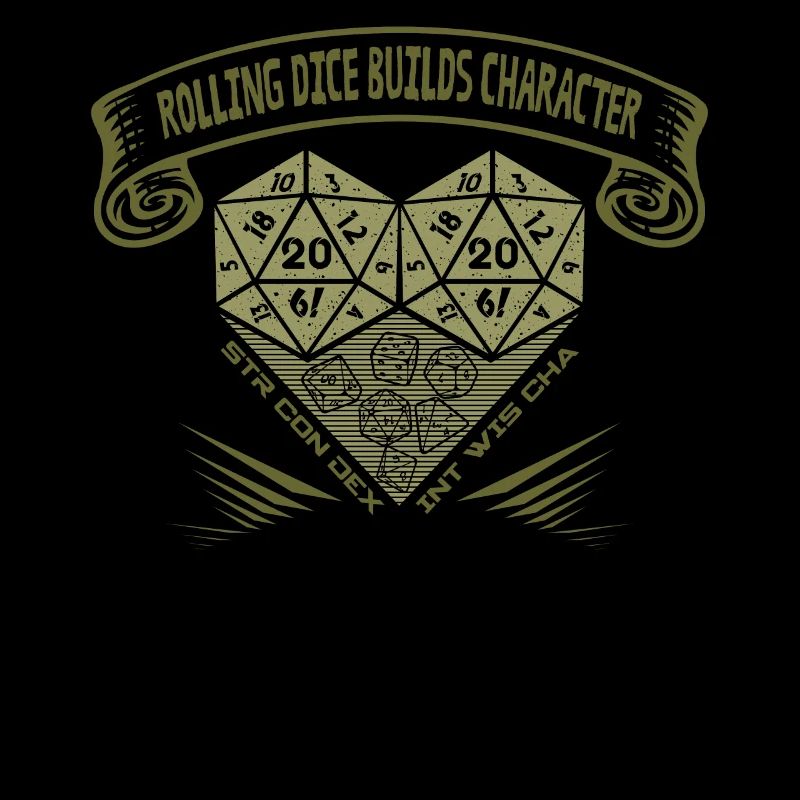 Rolling Dice Builds Character - D20 Tabletop RPG