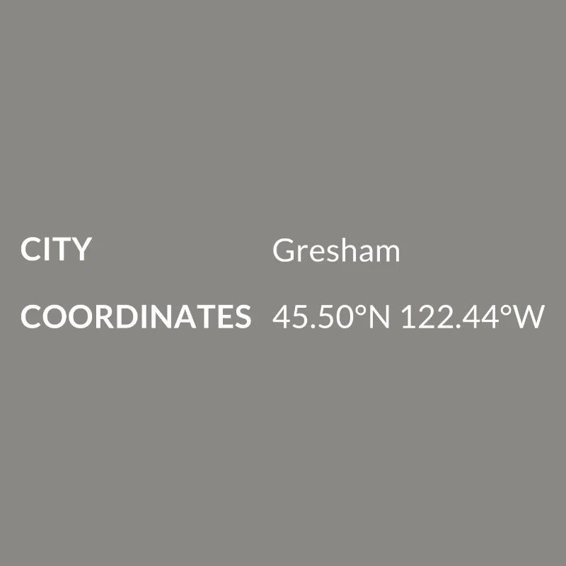 Gresham, Oregon, USA coordinates