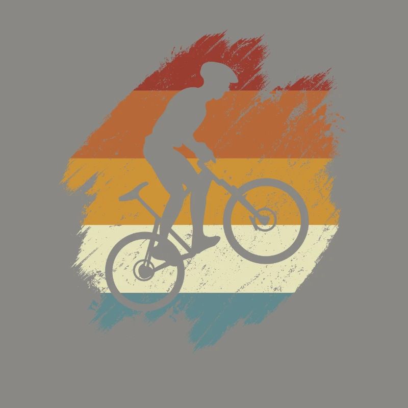 E-Bike, E-VTT, Retro coucher de soleil E-Biker