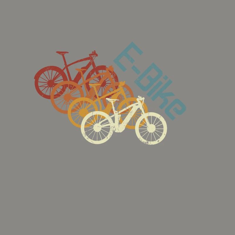 E-Bike, E-VTT, Retro coucher de soleil E-Biker