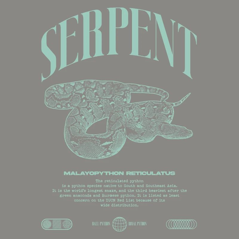 Reticulated Python Reptile Keeper Streetwear