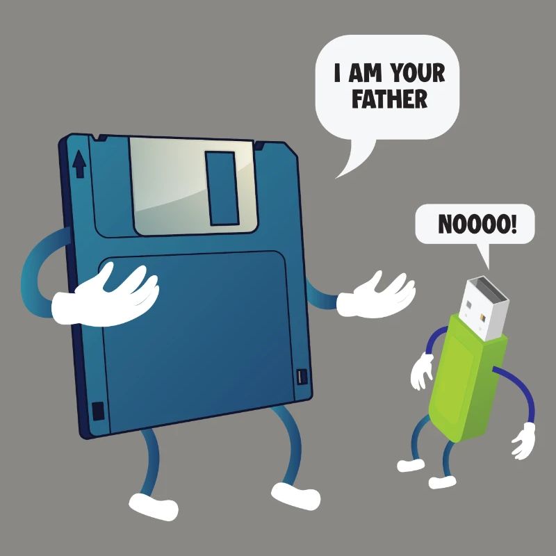 Father _ Son Floppy Disk ... Programmers & Nerd