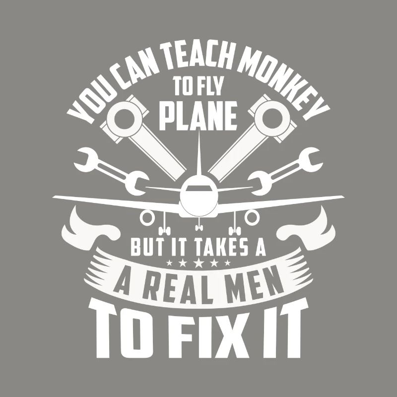 Teach monkey to fly plane real men fix it
