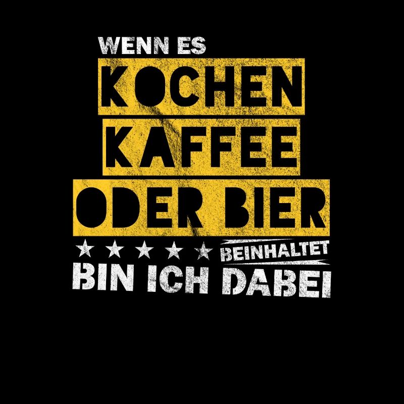Kochen Kaffee oder Bier Junggesellenabschied