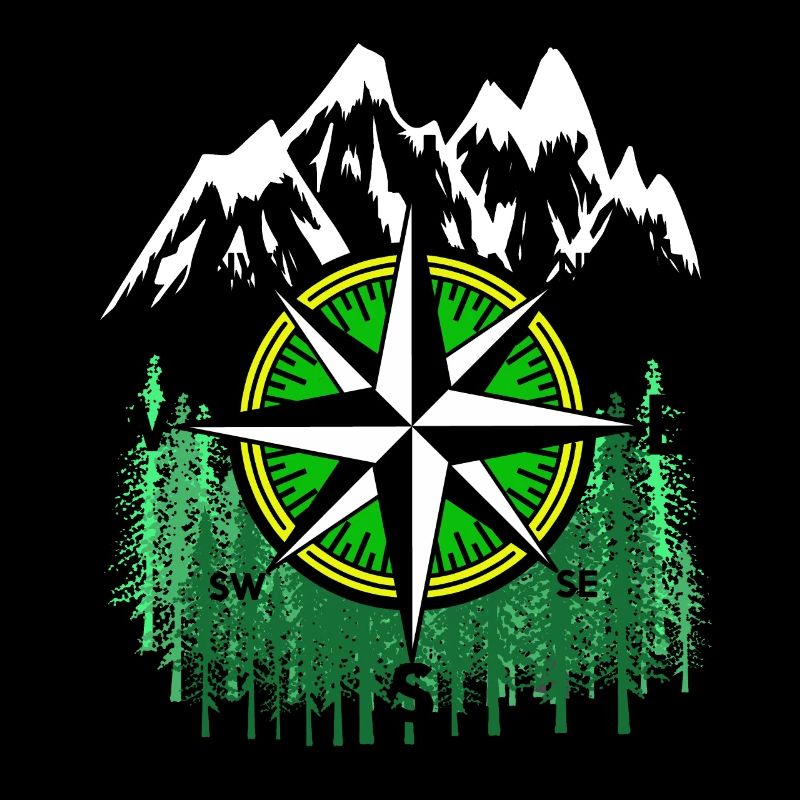 Wilderness Mountains Mountain Compass Windrose Mountains