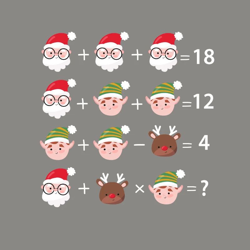 Christmas Math Teacher Math Quiz