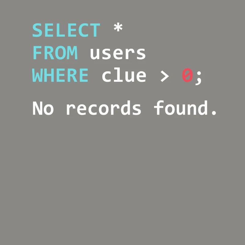 Funny Programmer Gift SQL Query
