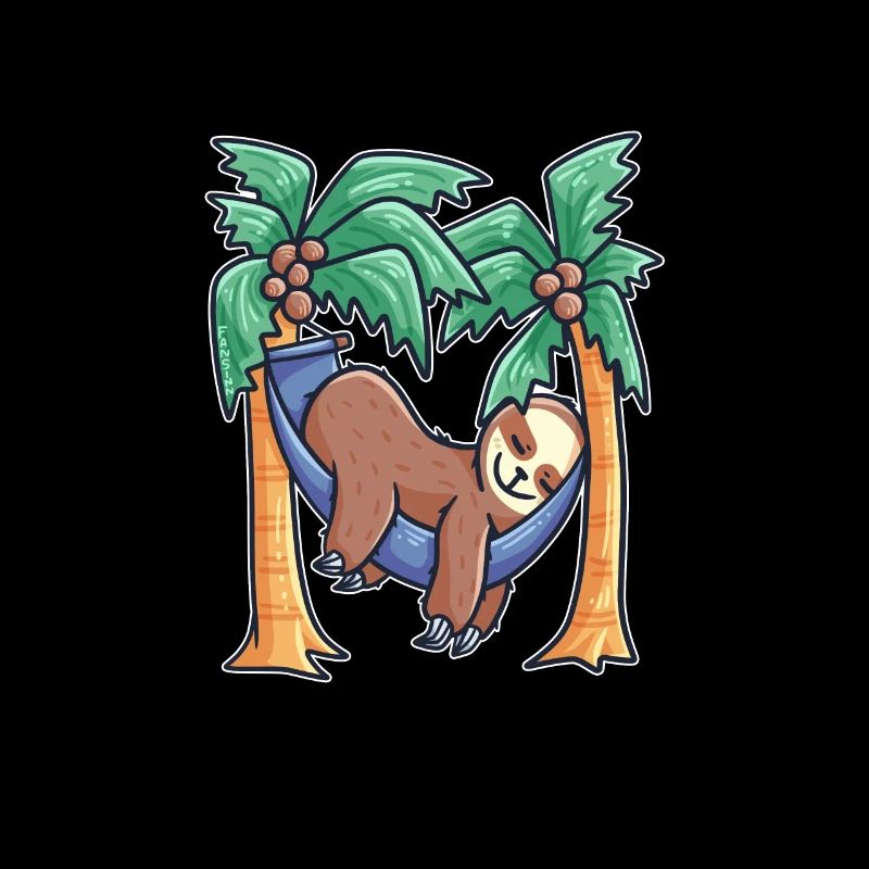 Sloth hammock sleeping