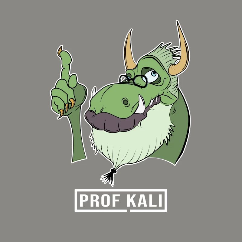 Kali Linux Computer Administrator Tux Drachen Kopf