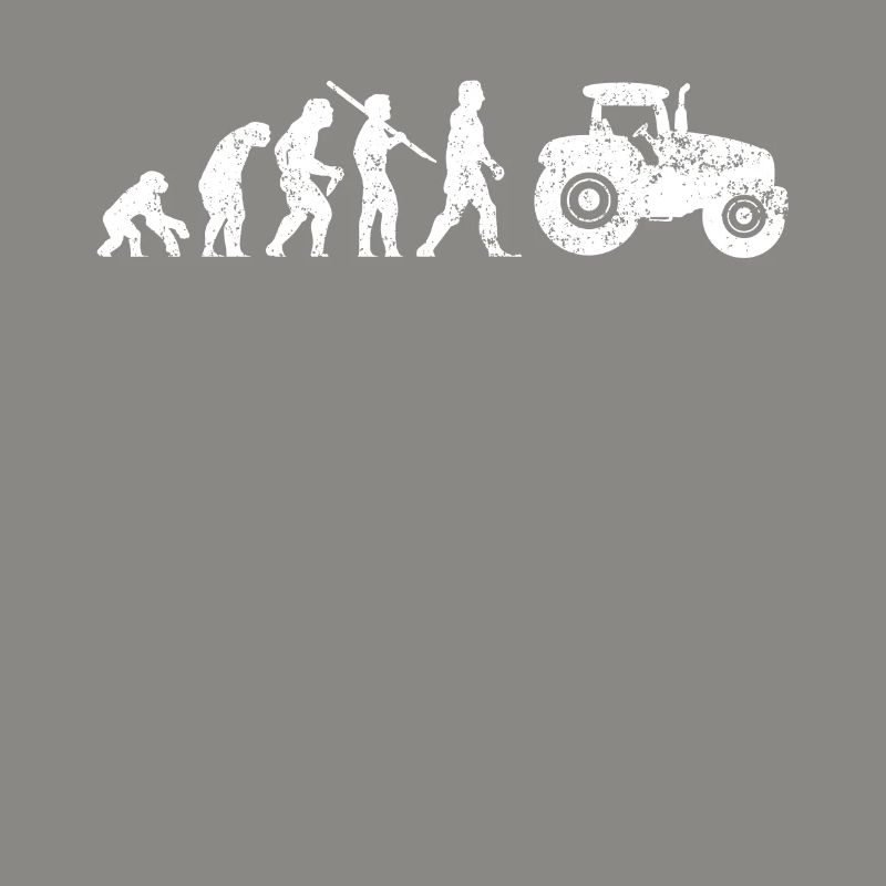 Traktor Evolution vom Affen zum Traktorfahrer