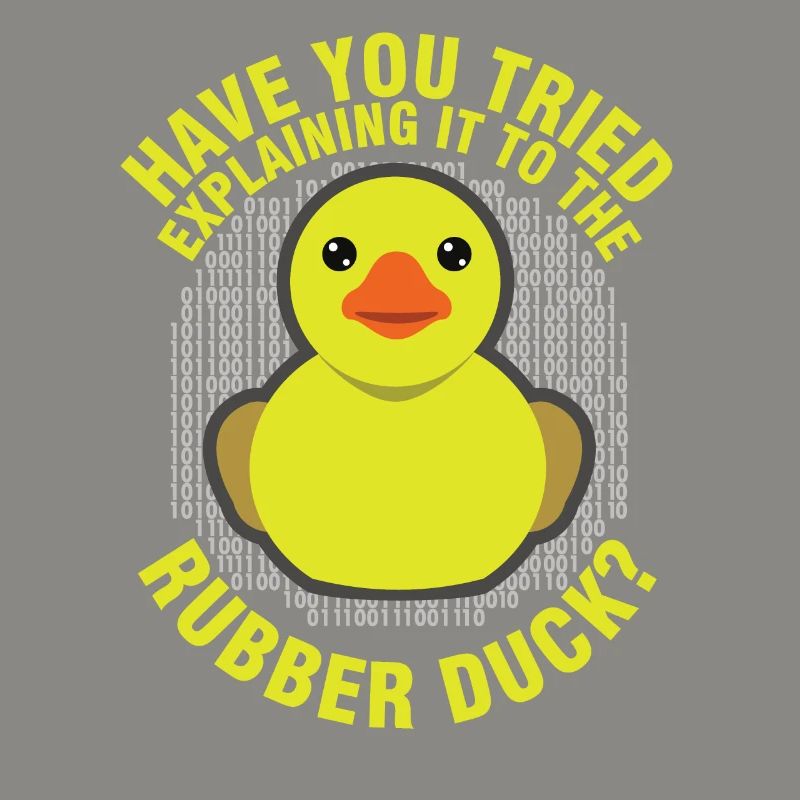 Lustige Programmierung Rubber Duck für Debug Debugger