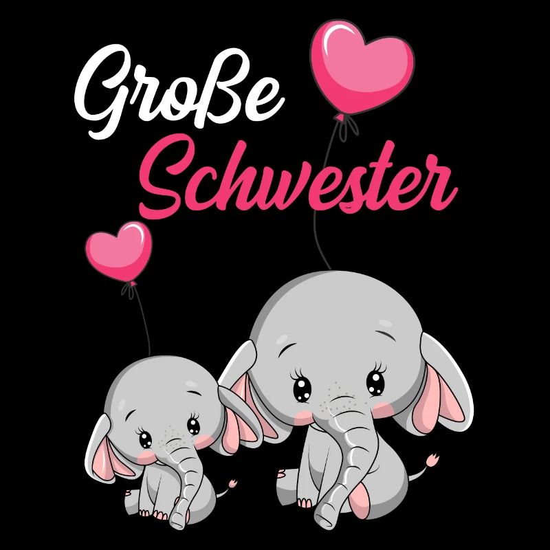 Große Schwester 2020 Elefant süßes Geschenk
