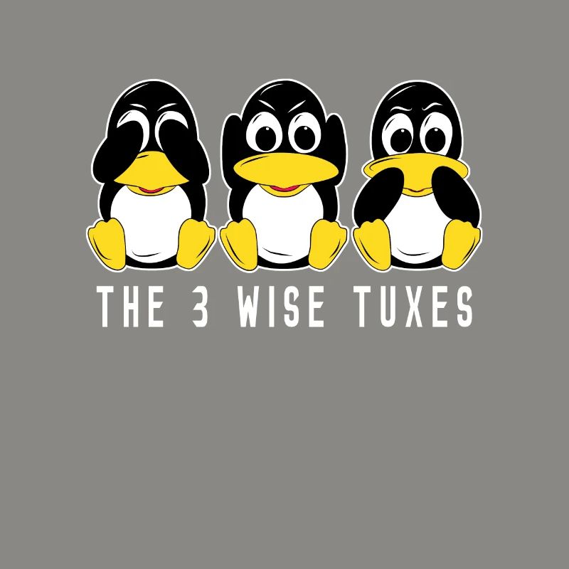 3 Linux penguins hear see speak computer scientists