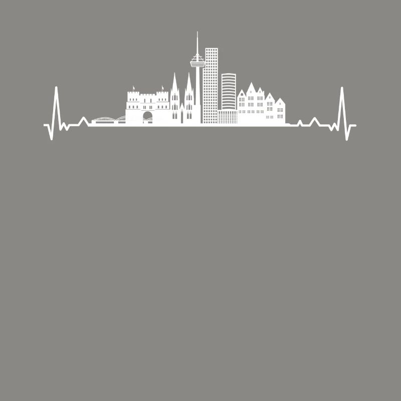 Köln - Kölner Skyline Herzfrequenz - Geschenkidee