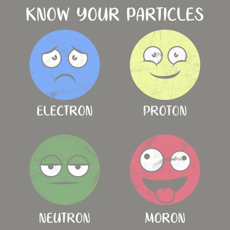 Types d'idée cadeau atome de particule idiot