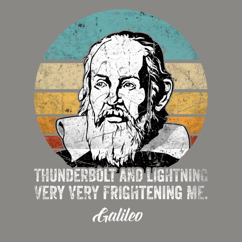 Thunderbolt lightning Galileo Philosopher Physics