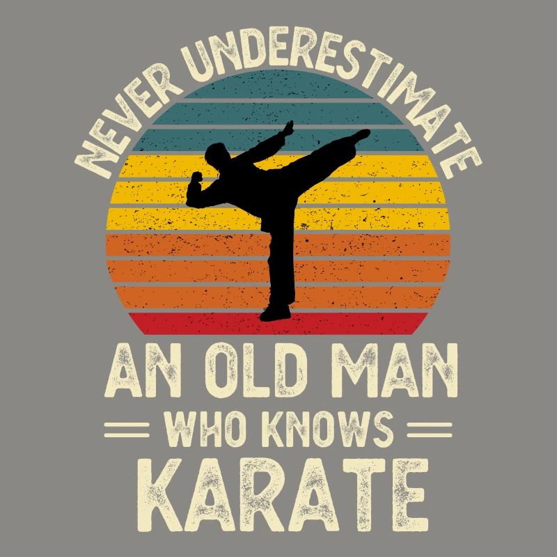 Unterschätze niemals einen alten Mann mit einem lustigen Karate