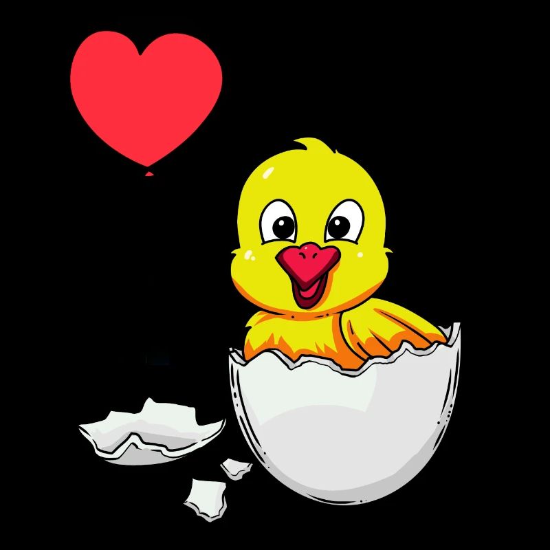 Eggshell Chick Easter Birth Baby Children Egg