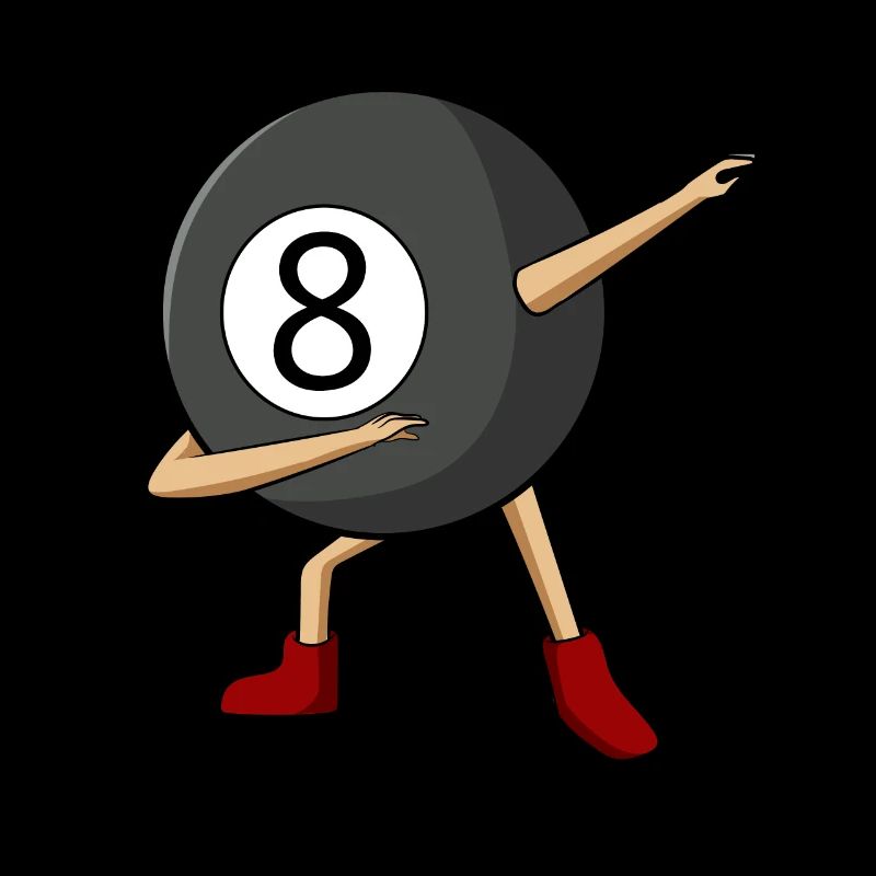 Dabbing 8 Ball Pool Billiards Player Boy