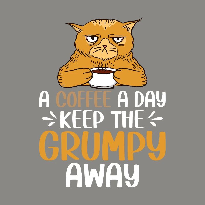 Kaffee Kaffeebohne Grumpy Katze Büro Montag