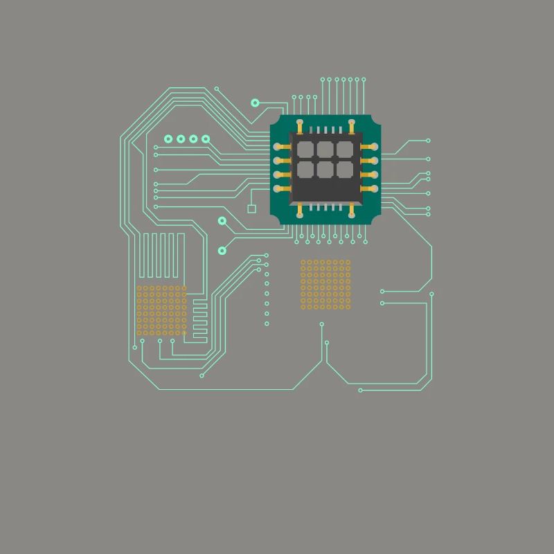 Computer chip, CPU heart - Computer Geek