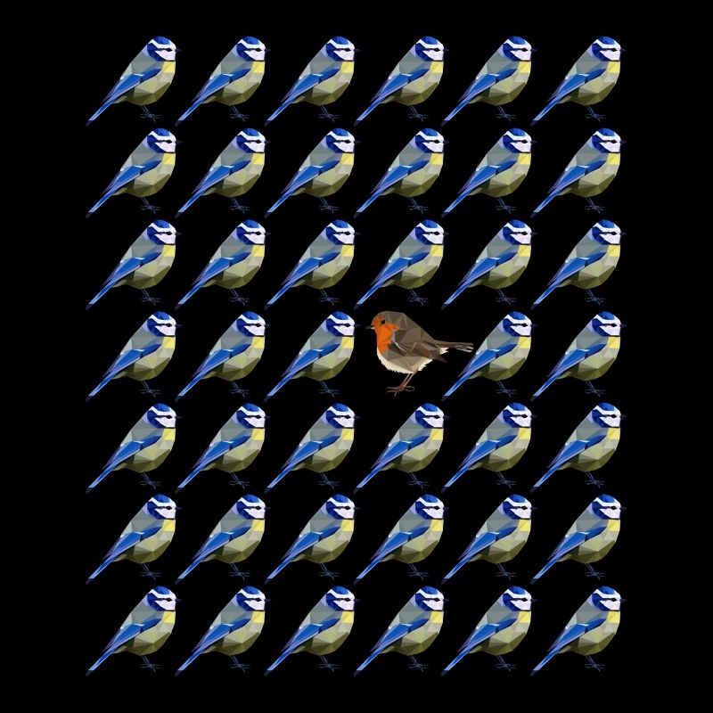 be different blue robin bird pattern
