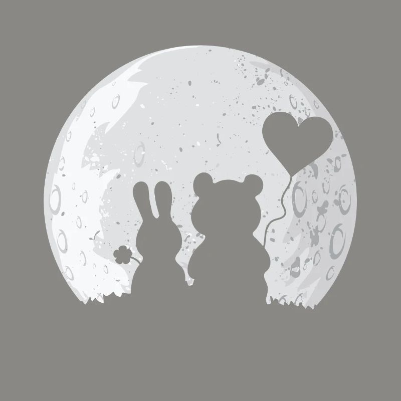 Rabbit and Bear Lovers Hasi Bärli Pair Full Moon